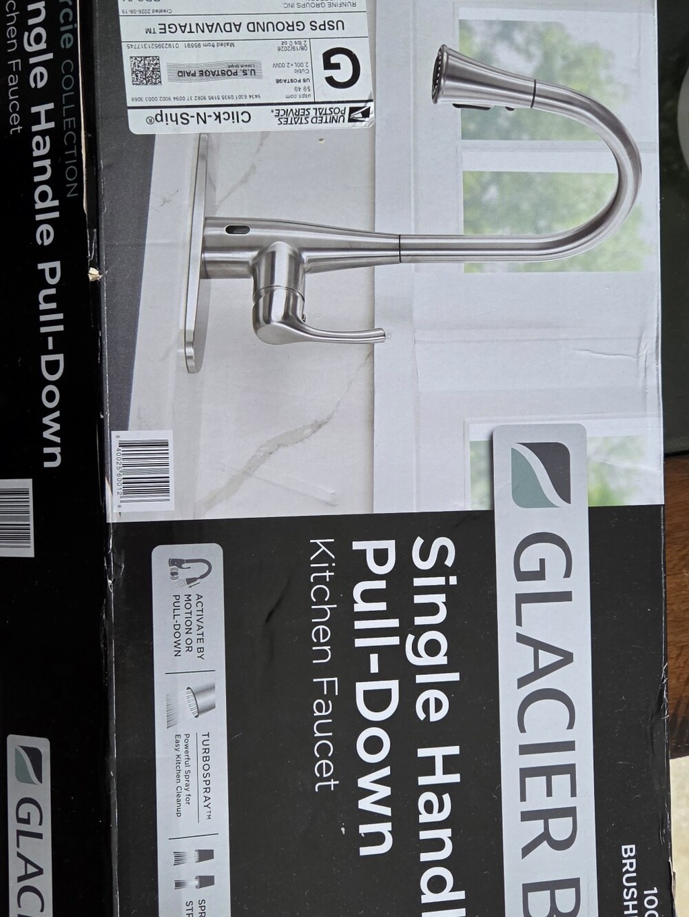 Brushed Nickel Single Handle Pull-Down Kitchen Faucet - Brushed Nickel No Touch